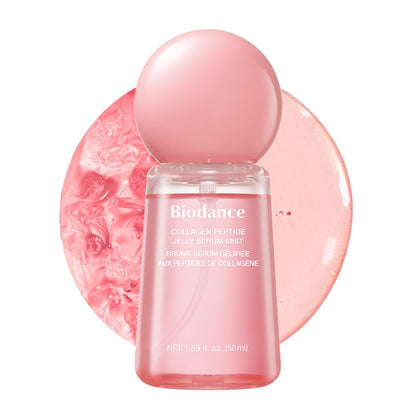 Collagen Peptides Jelly Serum Mist, Hydrating Face Mist, Plumping, Anti-Aging Face Spray, Sprayable Hydrogel, Travel Essentials & Self Care Gifts for Women, Korean Skin Care | 1.69 Fl.Oz