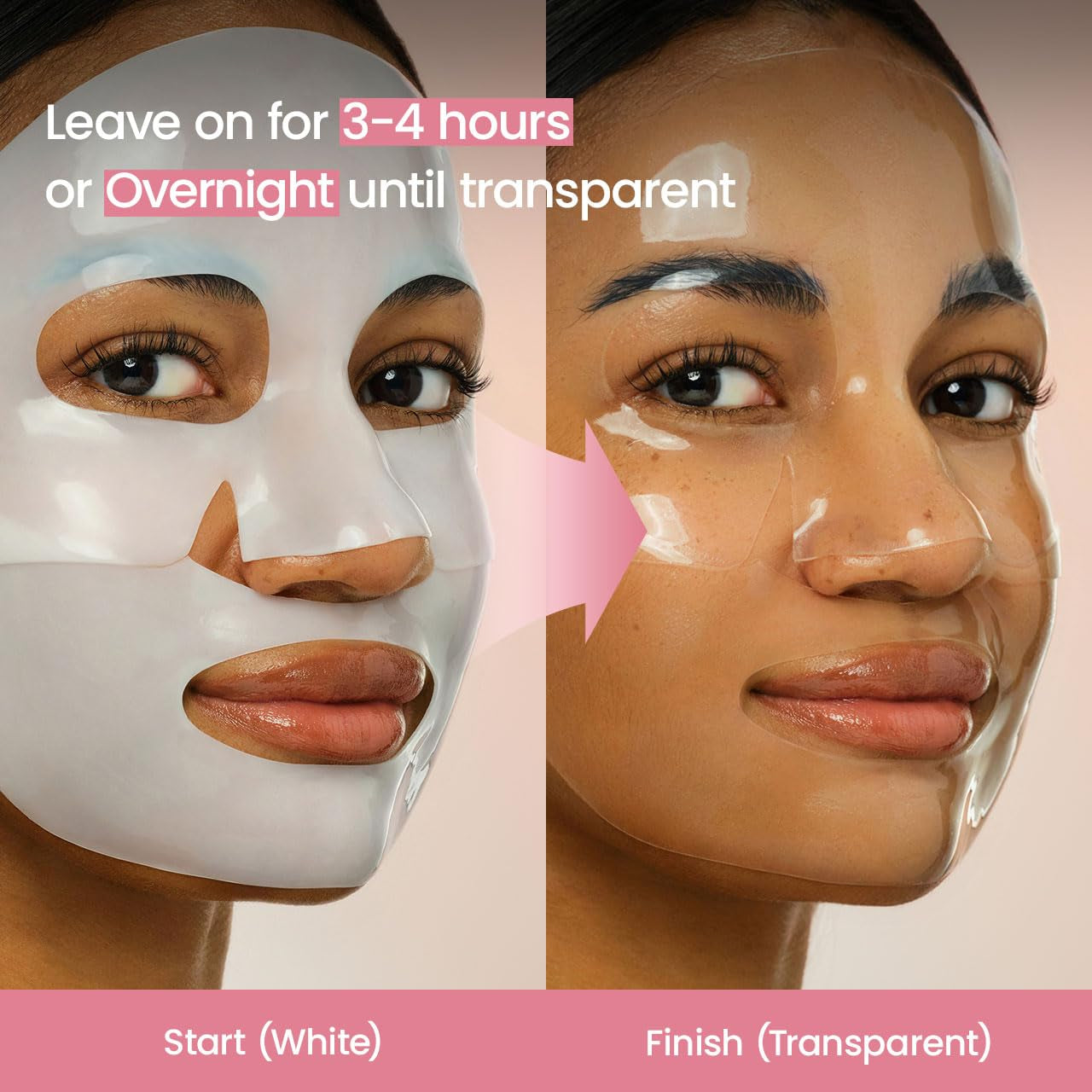 Collagen Pink Glow Trio: Collagen Real Deep Mask & Toner Pads & Peptide Serum for Plumping Hydration, Firming, Korean Skin Care, Skin Care Set
